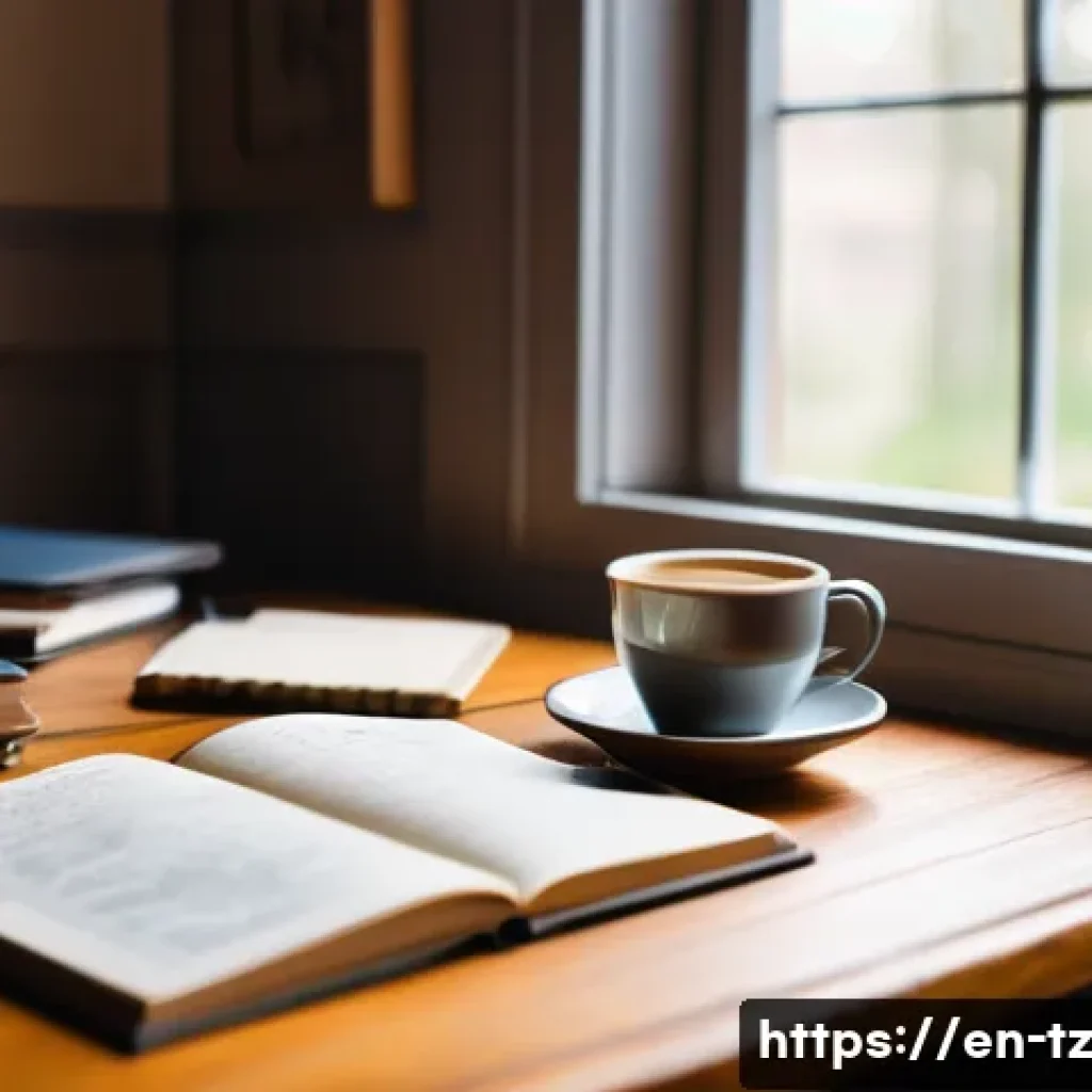 감정 해독을 위한 다양한 훈련 프로그램 - A cozy, sunlit room with a person sitting at a wooden desk by a window, writing in a journal. The sc...